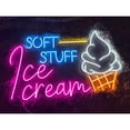 thumbnail image 2 of Handmadetneonsign Soft Stuff Ice Cream Neon Sign, Ice Cream Cone Neon Light, Sweet Neon Light, Ice Cream Led Light, Wall Décor, 2 of 4