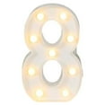 thumbnail image 1 of Naiovety Ceremonia de boda Aniversario Número en forma de luz Lámpara de números portátil con pilas Decoración de la fiesta del hotel de la oficina Kits de decoración para fiestas Numero 8 Naiovety HA074859-09, 1 of 6