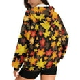 thumbnail image 2 of COEQINE Women's Long Sleeve Hoodie Oversized Sweatshirts Lemon and Flower Green Print Fashion Casual Wear Full Zipper Y2K Jacket Fall Outfits Tops with Pockets, S, 2 of 7