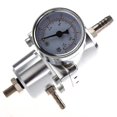 thumbnail image 1 of Regulador de presión de combustible ajustable universal para coche con indicador plateado, 1 of 5