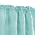 thumbnail image 6 of Curtainking Kitchen Curtains Waffle Textured Light Teal Tier Curtains 36x36 inch for Bathroom 2 Panels Rod Pocket Short Window Curtains, 6 of 7