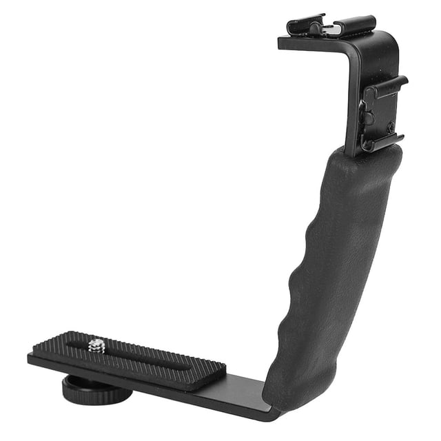 Soporte en L para flash de cámara Soporte para flash con zapata doble Soporte para zapata de flash Tecnología innovadora