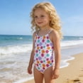 thumbnail image 2 of Girl 1 Piece Swimsuit Cut Out Bathing Suit Girl Swimwear Size 5 Wide Shoulder Straps Swimming Suit Summer Beach Swimwear, Size 4-5 Years,Color#2, 2 of 5