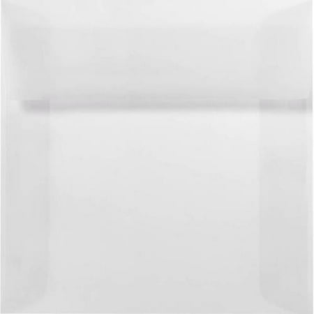 6 x 6 Square Envelopes - Clear Translucent (250 Qty.)