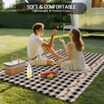 thumbnail image 4 of Western Texas Star Retro Outdoor Rug for Patio/Deck/Porch, Non-Slip Large Area Rug 5 x 8 Ft, Country Vintage Black Beige Plaid Indoor Outdoor Rugs Washable Area Rugs, Camping Rug Carpet Runner, 4 of 8