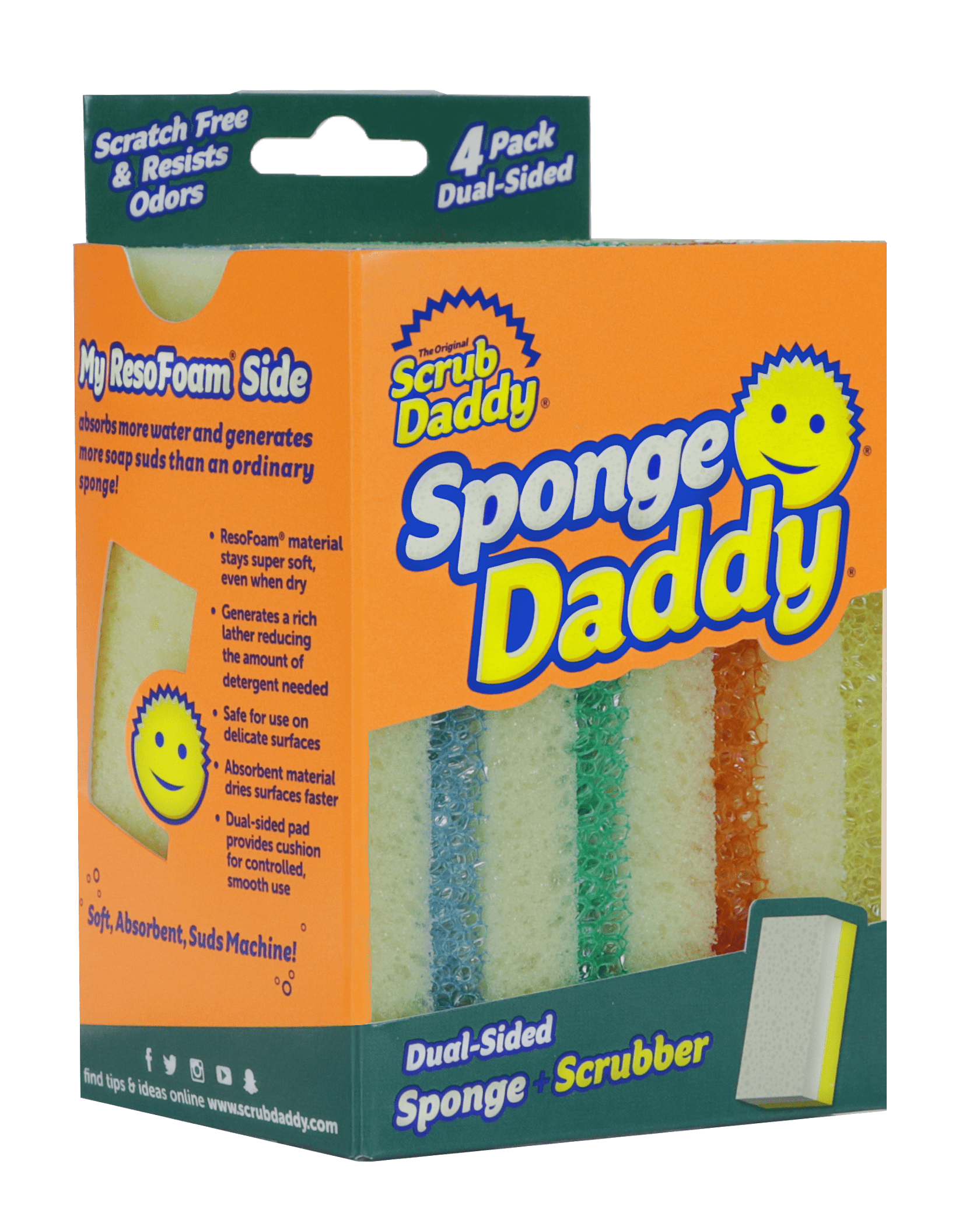 Scrub Daddy - Sad Scrub Daddy FlexTexture® Scrubber & Sad Scrub Mommy  Dual-Sided Scrubber and Sponge - Scratch Free & Resists Odors - 2 Count 