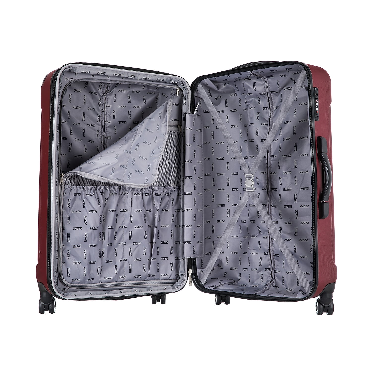 DUKAP Intely 2-Piece Plastic Luggage Set Wine (DKINT0SM-WIN)