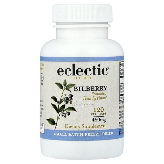 Eclectic Herb Bilberry, 120 Veg Caps (450 mg per Capsule)