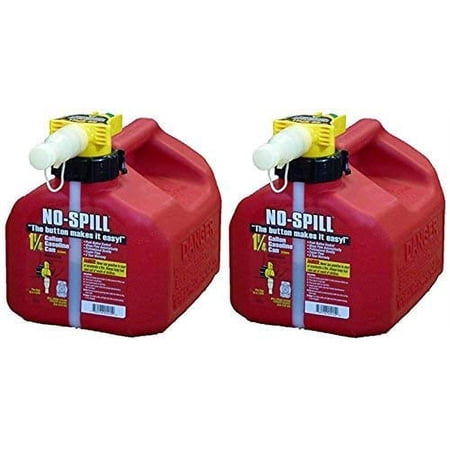 No-Spill 1415 1-1/4-Gallon Poly Gas Can (CARB Compliant) , 2 Pack