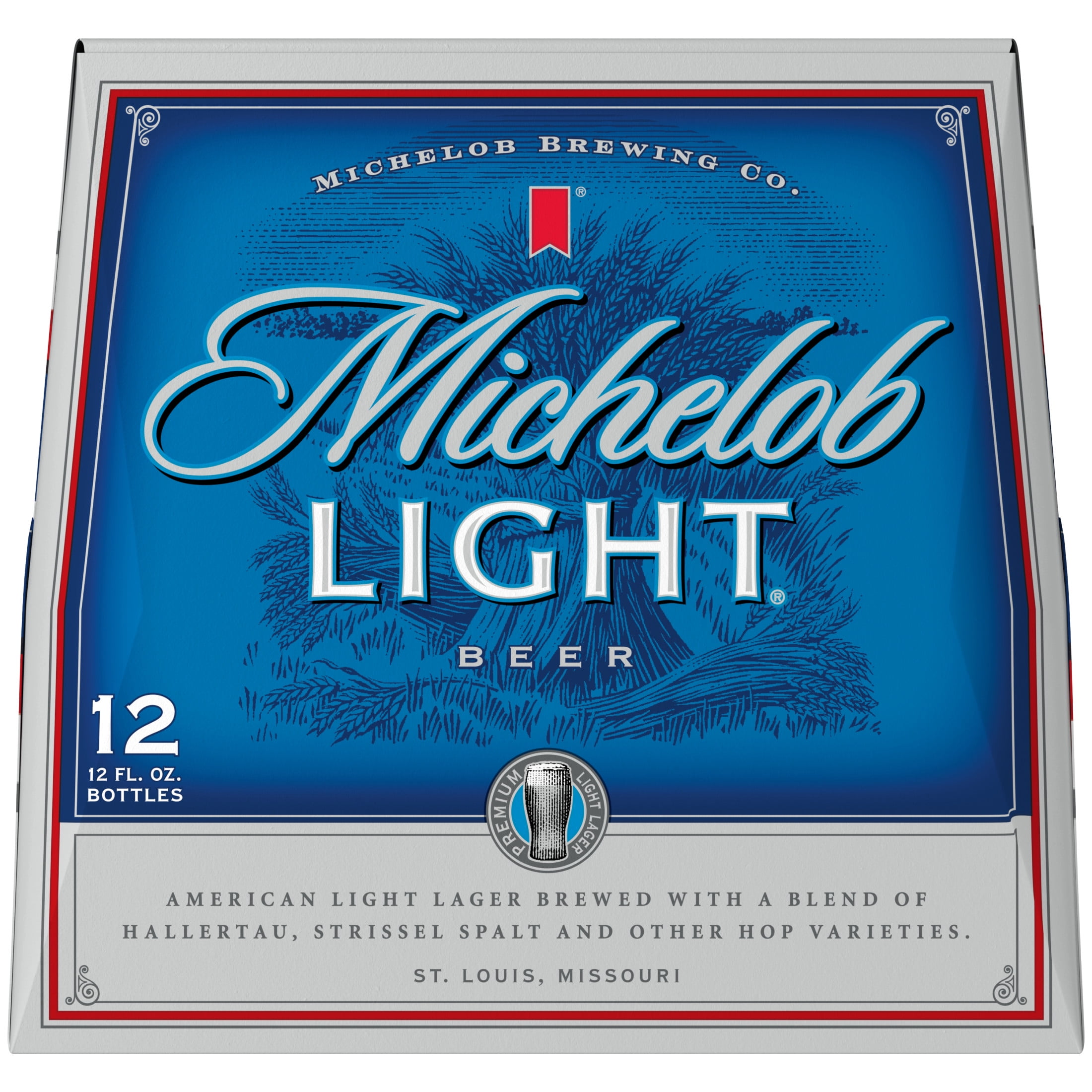 Michelob Light American Lager Beer 12 pack 12 fl oz Glass Bottles 4.3% ABV