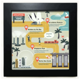 thumbnail image 1 of Singapore Famous Spots Route Black Square Frame Picture Wall Tabletop, 1 of 3