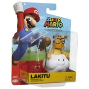 Nintendo Super Mario Lakitu 4” Articulated Figure with Fishing Pole