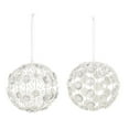 thumbnail image 1 of Cypress Home White Jeweled Ball Acrylic Ornaments, Set of 2, 1 of 2