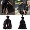 thumbnail image 2 of Women Tulle Tutu Long Skirt High Waist Floor Length Maxi Tulle Layered Skirt Wedding Night Out Party A-Line Skirt, 2 of 8