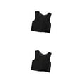 thumbnail image 1 of Sonducket Camiseta sin mangas Tomboy, chaleco moldeador de pecho, ropa interior deportiva elástica Trans para el pecho, corsé de vendaje Negro METRO 2piezas, 1 of 6
