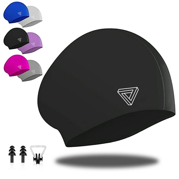 Trisens Silicone Swim Cap, Unisex for Adults and Kids, Ergonomic Design, Various Colors Available