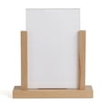 thumbnail image 3 of M&T Displays Contemporary Desktop Menu Holder with Acrylic U Type Pocket, Portrait Table Top Sign Holder, Ad Frame for Restaurant, Store, Wedding, Party, Event (2 Pack) (Natural Wood, 8.5x11), 3 of 6