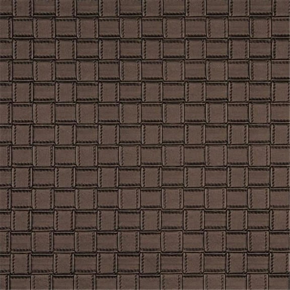 Designer Fabrics G661 54 in. Wide Bronze- Metallic Basket Woven Upholstery Faux Leather
