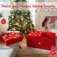 thumbnail image 5 of Simplify 96 Count Non Woven Ornament Storage Box with Removable Trays, Red, 5 of 13
