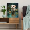 thumbnail image 5 of Cute Dog Water Lily Impressionist Canvas Print, Pet Wall Art for Living Room Bedroom Office Coffee Shop Cafe Decor, 5 of 8