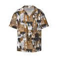 thumbnail image 3 of Cauagu Cute Puppy Men's Short Sleeve Button Down Hawaiian Shirt for Men Bowling Shirts Casual Summer Beach Shirt,Small, 3 of 6