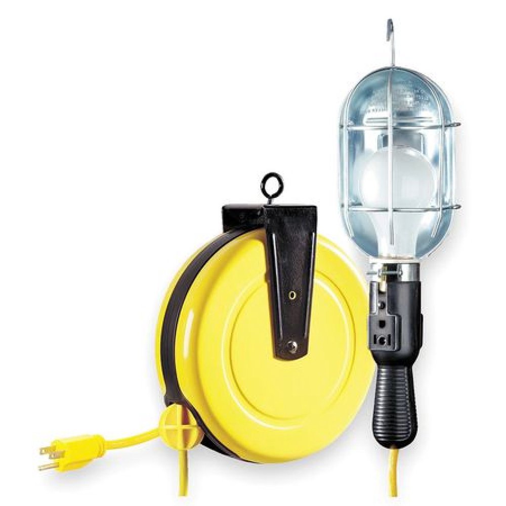 LUMAPRO 1W943 LUMAPRO Incandescent Cord Reel Light, Grade General