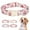 Pink, variant on Beirui Cute Floral Dog Collar Soft Fabric Adjustable for Small Medium Large Dogs Yorkie
