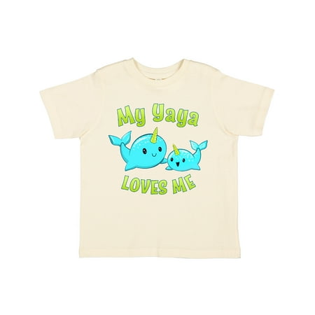 

Inktastic My Yaya Loves Me- Cute Narwhal Gift Toddler Boy or Toddler Girl T-Shirt