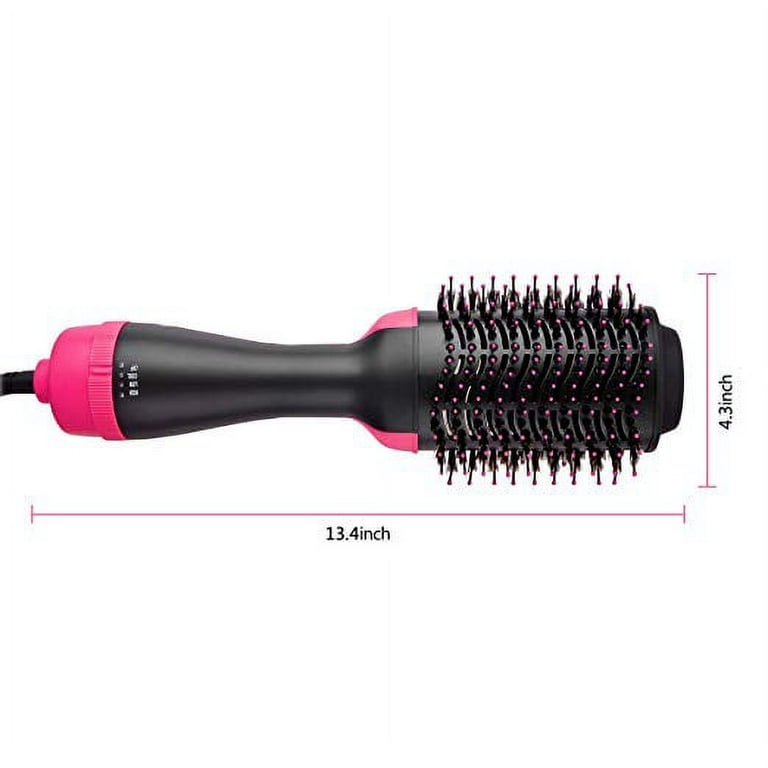One Step Hair Dryer Volumizer Hot Air Brush Hair Straightener Curler for All Hairstyles 1000W 110V Black Walmart