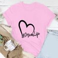 thumbnail image 2 of Valentine Shirts for Women Leopard Heart Short Sleeve Valentine's Day Tee Tshirts Casual Lover Gift Short Sleeve Tops (M, F Pink), 2 of 5