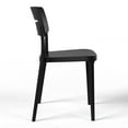 thumbnail image 4 of WestinTrends Playa Outdoor Modern Stackable Plastic Patio Dining Chairs (Set of 4), Black, 4 of 14