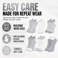 thumbnail image 4 of Girls Dream Step Whisper Soft Ankle Socks, 6 Pack, Lightweight Breathable Socks, GREY, S, 4 of 9