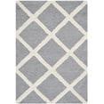 thumbnail image 2 of SAFAVIEH Cambridge Kenneth Geometric Diamonds Wool Area Rug, Silver/Ivory, 2' x 3', 2 of 12