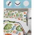 thumbnail image 3 of Twin Quilt Bedding Set, Cartoon Dinosaurs Reversible Summer Quilt 3 Pieces, Funny Dino Cute Boys Girls Children Lightweight Bedspreads Coverlets with 2 Pillow Shams for All Seasons, 3 of 5