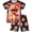 Red Baby dinosaur, variant on ATAIKU 2 Pieces Boys Digital Dinosaur Pajamas Kids Tops and Shorts Sleepwear Set Summer Cool Pjs Size 3-10 Years