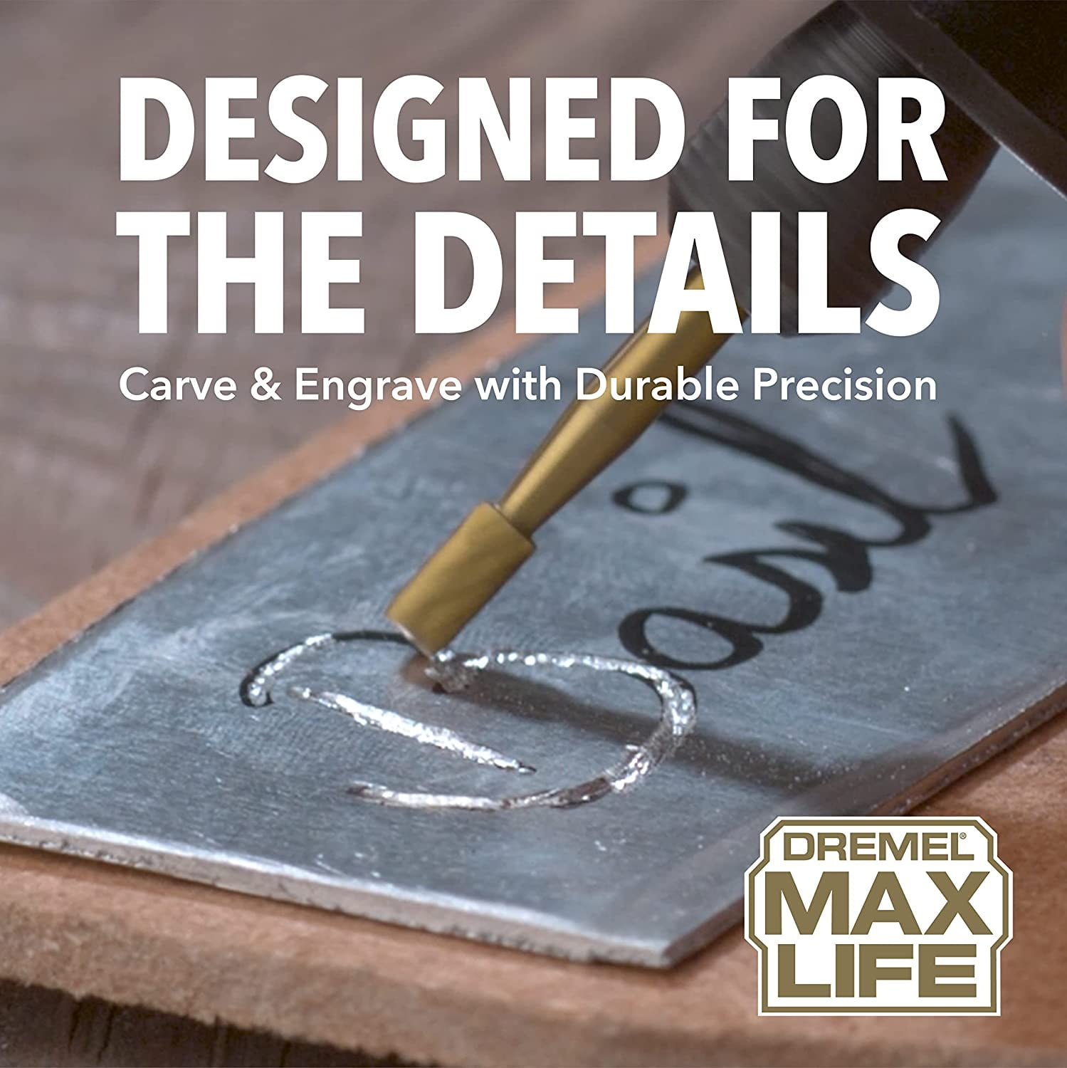 Dremel Max Life 194HP 1/8" High‑Speed Titanium Coated Carving Bit, Rotary Tool Accessory for Wood, Metal, PlastIc, 2‑Pack