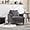 Single Chenille Grey, variant on Mid Century Modern Accent Chair, Chenille Upholstered Armchair with Pillow, Beige