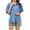 #055-Light Blue, variant on Denim Jacket for Women, Solid Color with Button-Down Collar and 2 Pockets, Casual Jean Coat for Daily Wear and Outdoor Activities