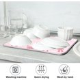 thumbnail image 7 of Pink Bow Coquette Dish Drying Mat for Kitchen Countertop 16x18 Bowknot Rectangle Small Drying Mat Reusable Quick Dry Dish Sink Absorbent Mats Dishwasher Easy Clean Decorative Home Decor Essentials, 7 of 7