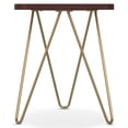 thumbnail image 3 of Simpli Home Patrice Modern 18 inch Wide Metal and Wood Accent Side Table in Dark Brown, 3 of 10