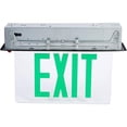 thumbnail image 2 of Morris Products LED Exit Sign â€“ Recessed Mount Edge â€“ Green on Clear Panel, Black Housing â€“ Compact, Low-Profile Design â€“ Single Sided Legend â€“ Energy Efficient, High Output â€“ 1 Count, 2 of 4
