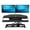 Black, variant on VersaDesk PowerPro Elite Corner Electric Standing Desk Converter, Programmable Height Adjustment, USB Charging Port, Mobile App Control – Black / 36" x 31"