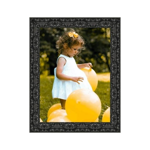 Traditional Ornate Gloss Black Picture Frame Renaissance