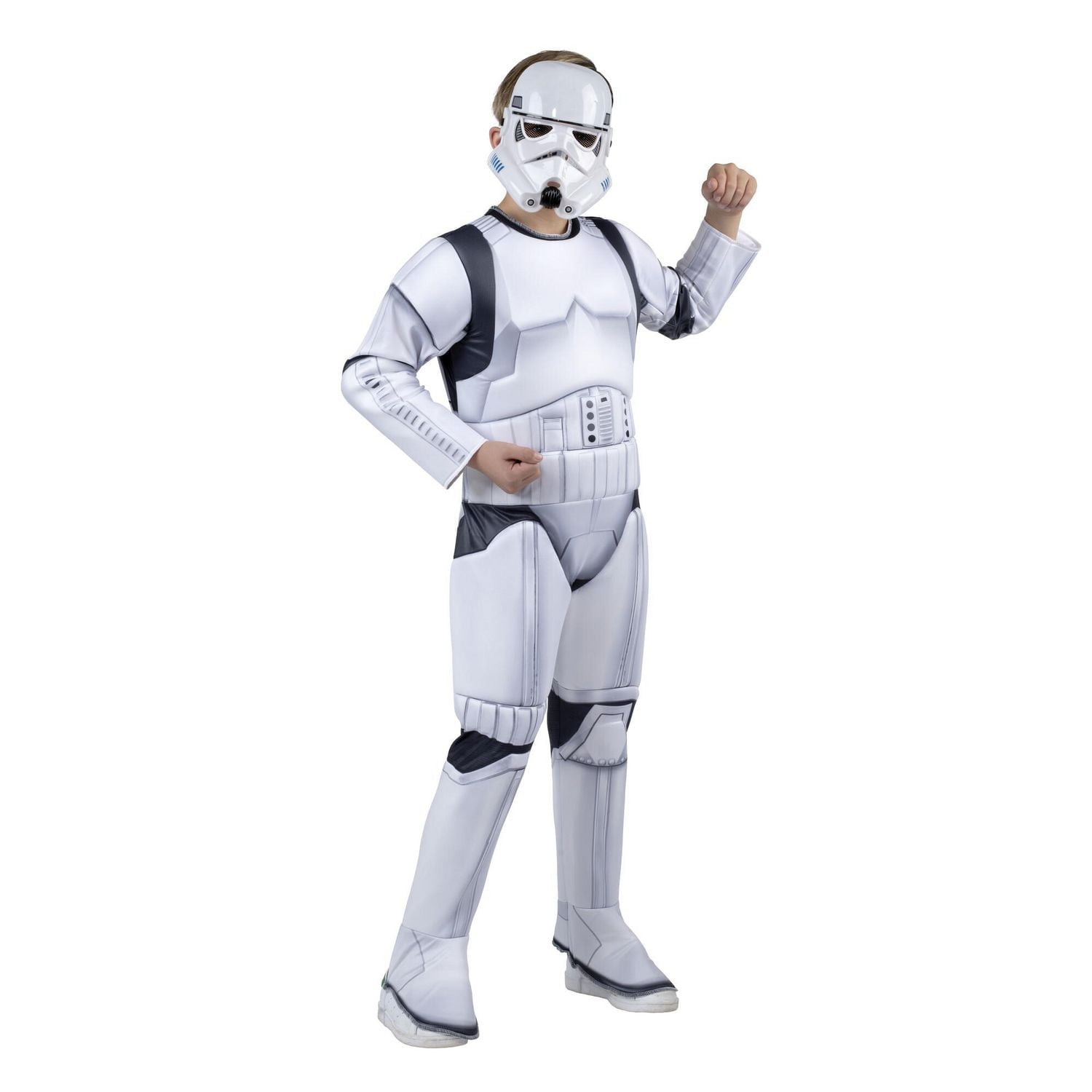 STAR WARS STORMTROOPER QUALUX COSTUME (CHILD) - Qualux Jumpsuit with 3D Half Mask