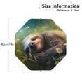 thumbnail image 2 of Leather Coasters with Heat-resistant for Drinks, Daisy Sleeping Sloth -标题2 Octagon, 2 of 5