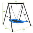 thumbnail image 6 of KloKick Metal Swing Set - 60" Large Platform Swing, 440lbs Heavy Duty Set for Kids' Backyard Play(Blue), 6 of 8