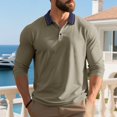 thumbnail image 2 of JoveMarine Mens Long Sleeve Button Down Shirts Casual Business Relaxed Fit Collared Polo for Work,Complexion 2XL, 2 of 8