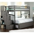 thumbnail image 5 of Bowery Hill Solid Wood Staircase Bunk Twin Over Full with Twin Trundle in Gray, 5 of 10