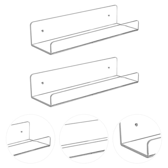 GOOHOCHY Acrylic Wallmounted Rack for Home Use Transparent Sturdy and Storage Solution