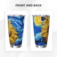thumbnail image 3 of Vsdgher Whimsical Sunflowers Night Sky 20 Oz Stainless Steel Vacuum Insulated, Travel Mug Coffee Cup for Home, Office, Outdoor Works Great for Ice Drinks and Hot Beverage -Straw Two-piece Set, 3 of 8